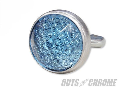 ガラスレンズリフレクター プリズムカット ライトブルー 1個入り