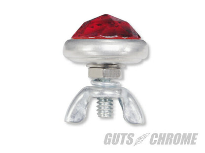 Red Fox Glass Lens Reflector Prism Cut Red 24.5mm 1 pc.