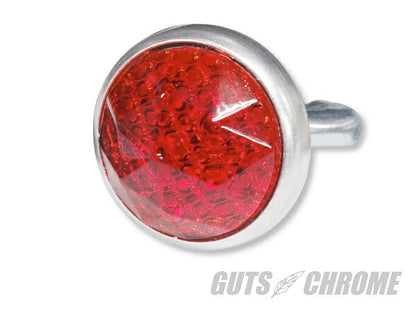 Red Fox Glass Lens Reflector Prism Cut Red 24.5mm 1 pc.