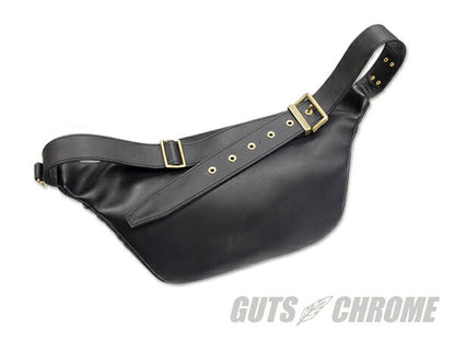 レザーウエストバッグ TYPE 1 ブラック W38cm×H17cm