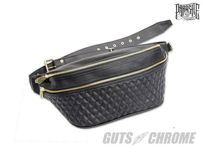 レザーウエストバッグ TYPE 1 ブラック W38cm×H17cm