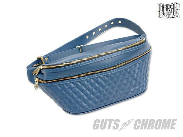 レザーウエストバッグ TYPE 1 ターコイズブルー W38cm×H17cm