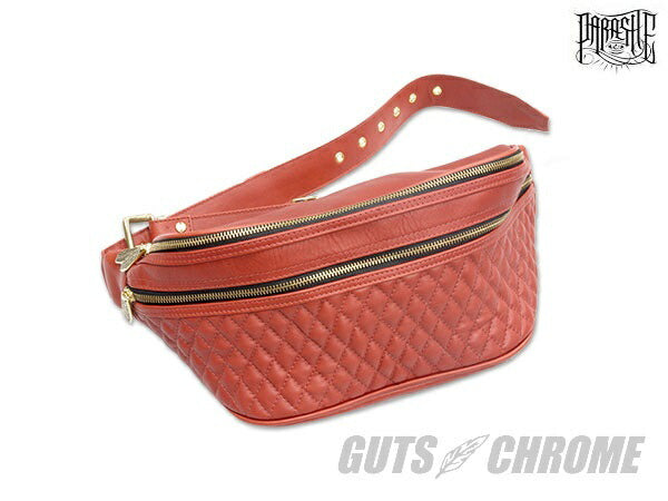 レザーウエストバッグ TYPE 1 バーミリオン W38cm×H17cm