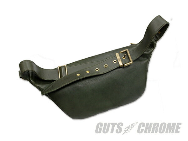 レザーウエストバッグ TYPE 1 ダークグリーン W38cm×H17cm