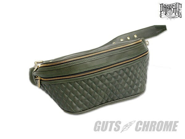 レザーウエストバッグ TYPE 1 ダークグリーン W38cm×H17cm