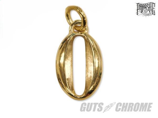 ナンバーチャーム ハイポリッシュブラス H39mm×W21mm 【 0 】