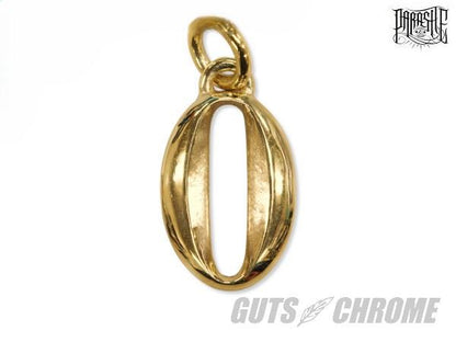 ナンバーチャーム ハイポリッシュブラス H39mm×W21mm 【 0 】