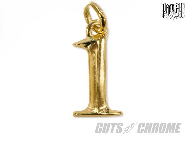 ナンバーチャーム ハイポリッシュブラス H35mm×W19mm 【 1 】