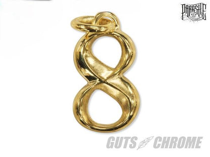 ナンバーチャーム ハイポリッシュブラス H36mm×W18mm 【 8 】