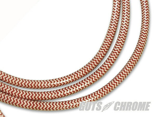 Herringbone Plug Cord Red x White ◇ 10cm cut