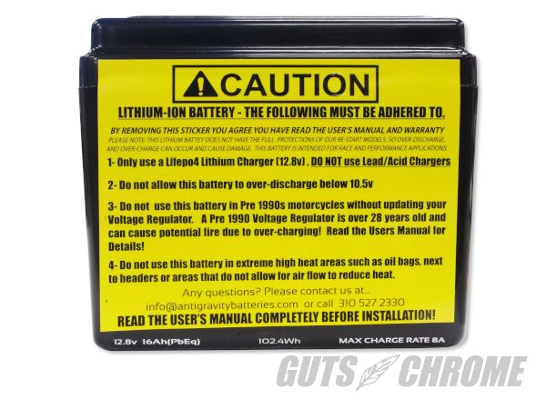 W&W ANTIGRAVITY 超小型 リチウムイオンバッテリー AG-1201/12-Cell