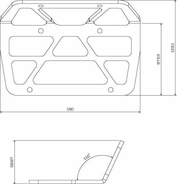 アルミビレットフロントキャリア ノーマル車用 シルバーアルマイト 12Vモンキー