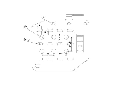 マルチサイドラック ブラックパウダーコート モンキー125