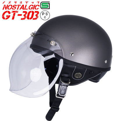 GT303 ヘルメット ノスタルジック GT-303 シールド付き バブルシールド