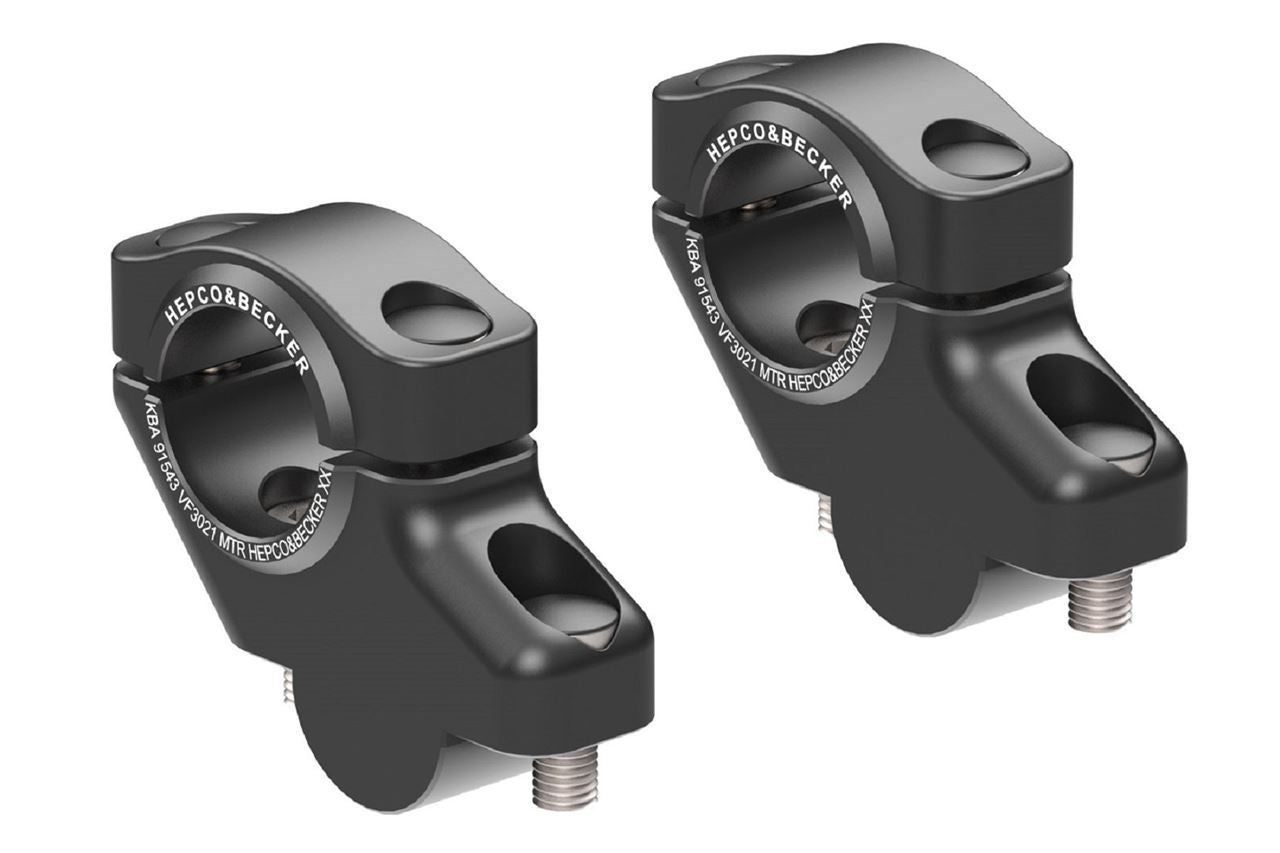 Handlebar Risers 30mm Up/21mm Back, Black, NT1100/DCT/ES 25-