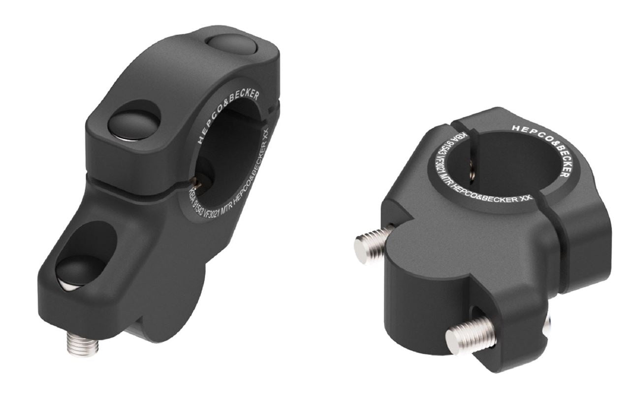 Handlebar Risers 30mm Up/21mm Back, Black, NT1100/DCT/ES 25-