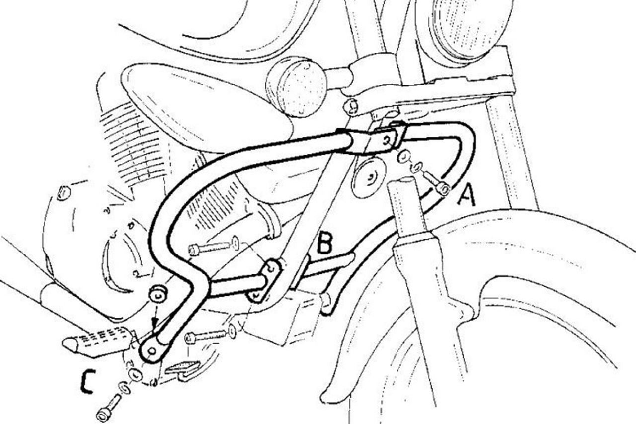 Engine Guard Chrome LC250 Intruder 250