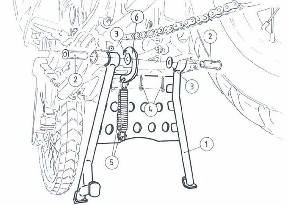 センタースタンド ブラック XRV750 アフリカツイン