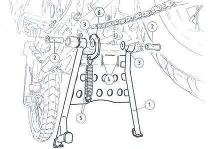 センタースタンド ブラック XRV750 アフリカツイン