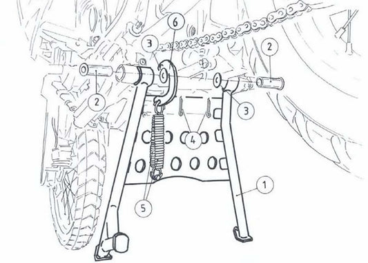 センタースタンド ブラック XRV750 アフリカツイン