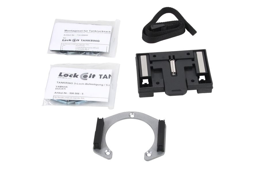 Lockit Tank Ring Fitting 5-Hole Black Ducati/Yamaha