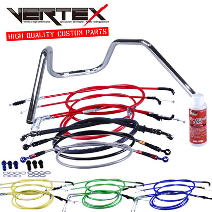 バンディット400/V/N 95-00年/GK77A 6ベントアップハンドル セット カラー ワイヤー