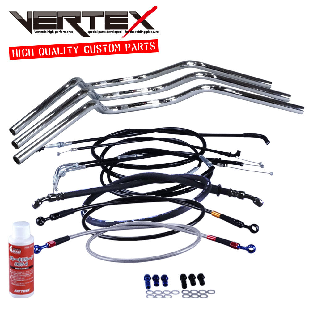 バンディット250 90-94年/GJ74 クルージング ハンドル セット ブラック ワイヤー