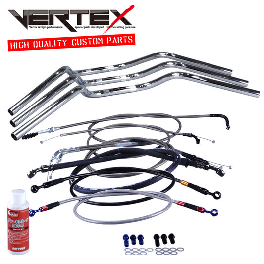 XJ400/E/D 80-83年 クルージング ハンドル セット ブラックメッシュ ダークメッシュ ワイヤー