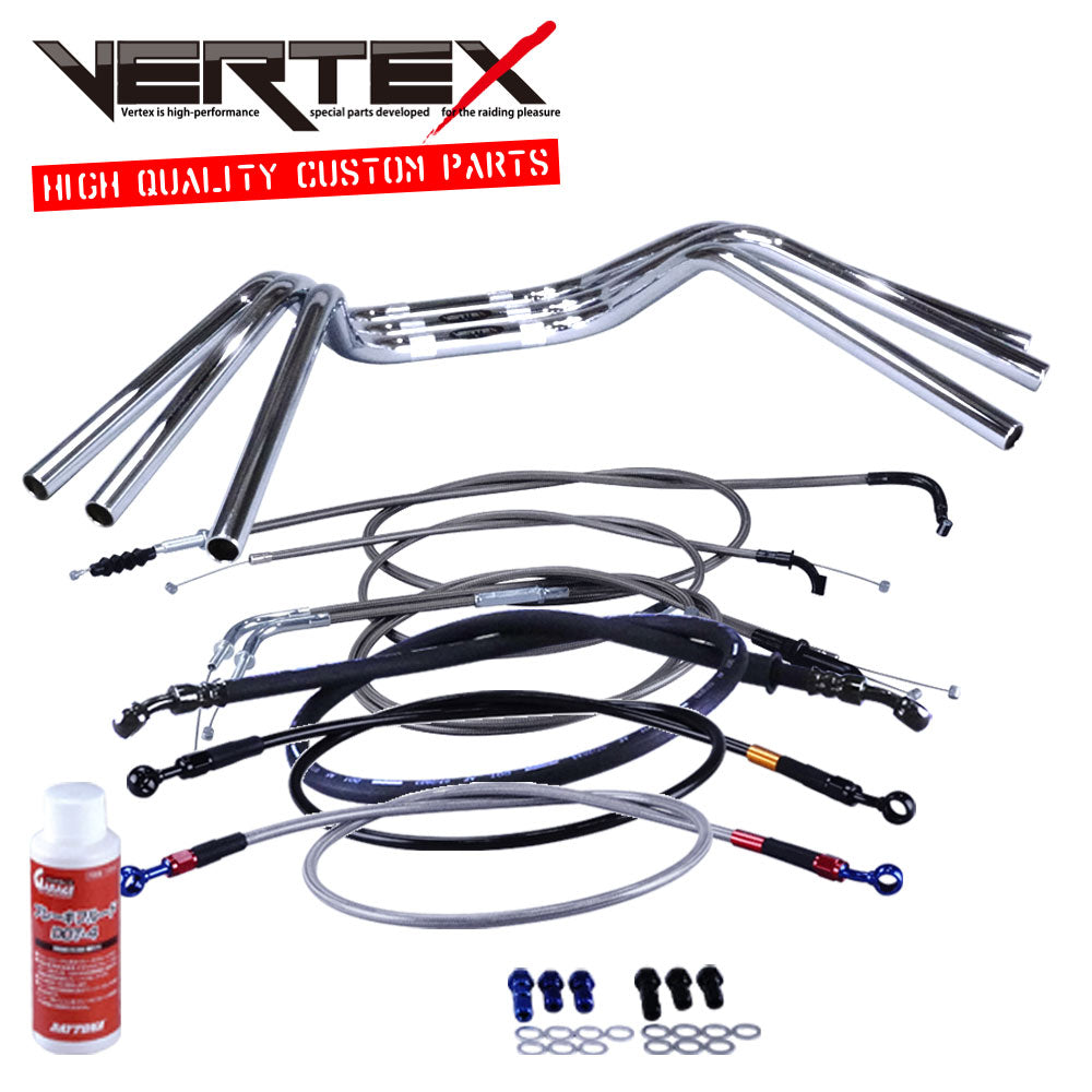 XJ400/E/D 80-83年 鬼ハンドル セット ブラックメッシュ ダークメッシュ ワイヤー