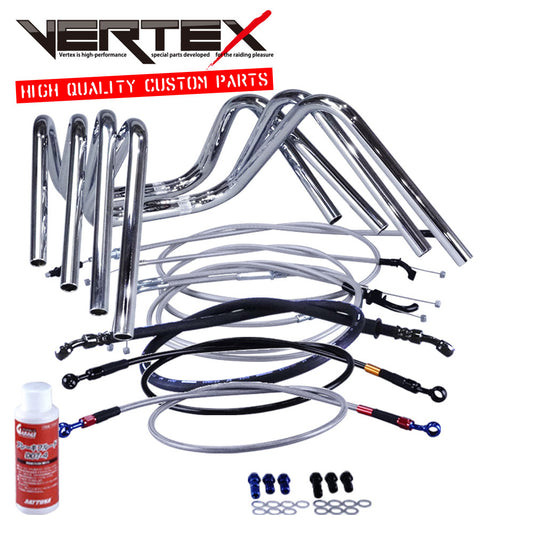 GSX250E 刀（ザリ/ゴキ） GJ51 しぼりアップハンドル セット メッシュ ワイヤー