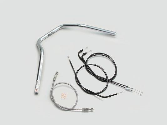 Narrow 4 Type Handlebar Set - Chrome Plated - GROM (16- JC61-1300001-/JC75)