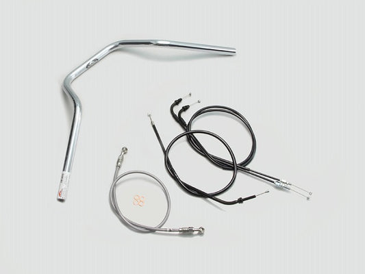 POLICE 4 Type Handlebar Set Chrome Plated GROM (16- JC61-1300001-/JC75)