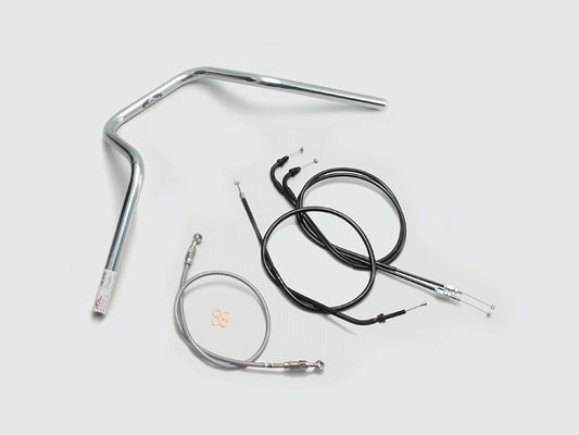 POLICE 5-type Handlebar Set Chrome Plating GROM (16- JC61-1300001-/JC75)