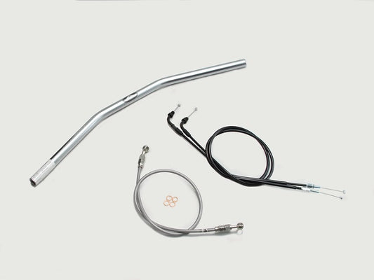 フラット1型 ハンドルセット クロームメッキ GB250クラブマン (90-94 MC10-1300001-1499999)