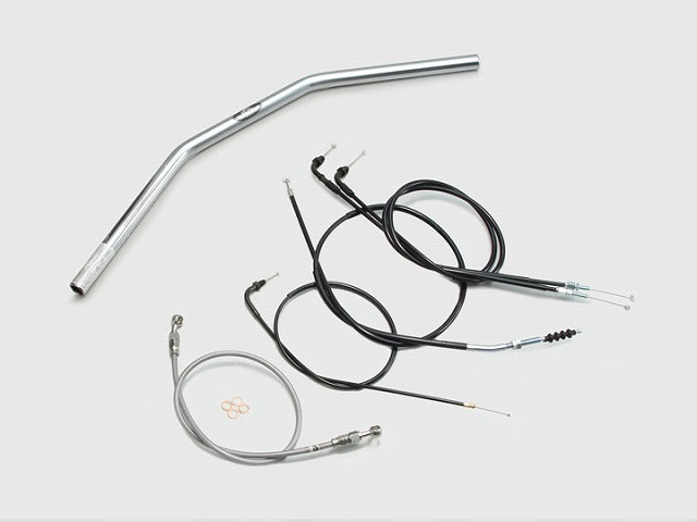 フラット2型 ハンドルセット クロームメッキ GB250クラブマン (90-94 MC10-1300001-1499999)