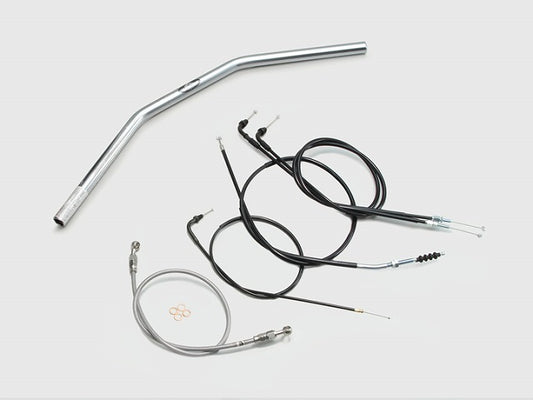 フラット2型 ハンドルセット クロームメッキ GB250クラブマン (90-94 MC10-1300001-1499999)