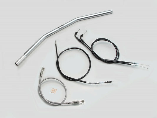 フラット4型ワイドタイプ ハンドルセット クロームメッキ GB250クラブマン (90-94 MC10-1300001-1499999)