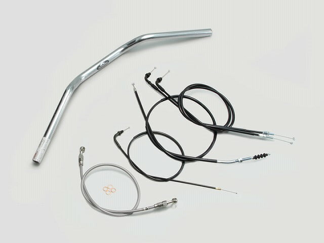 Flat Conti 3 Type Handlebar Set Chrome Plating GB250 Clubman (90-94 MC10-1300001-1499999)
