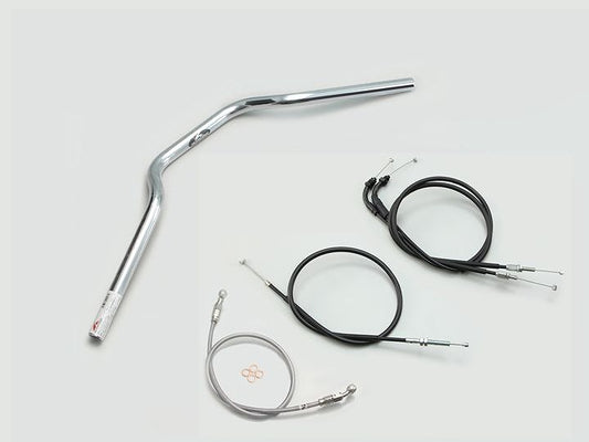 European 1-Type Handlebar Set, Chrome Plated, CB250R (non-ABS model)