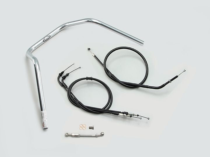 200アップ3型プルバック ハンドルセット クロームメッキ モンキー125 ABS