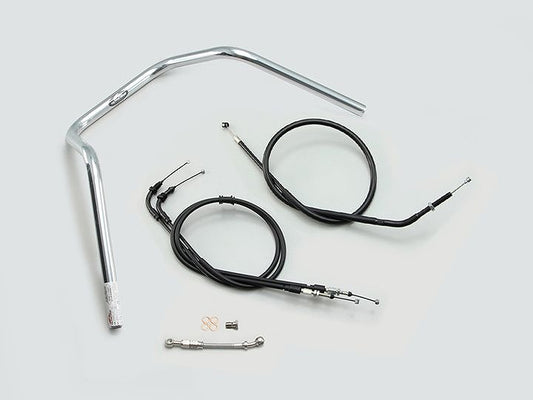 200 Up 3 Type Pullback Handlebar Set, Chrome Plated, Monkey 125 ABS