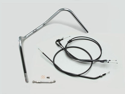 300ドロップエンド ハンドルセット クロームメッキ モンキー125 ABS