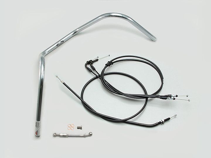 300エイプハンガー1型 ハンドルセット クロームメッキ モンキー125 ABS