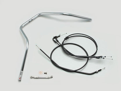 300エイプハンガー2型 ハンドルセット クロームメッキ モンキー125 ABS