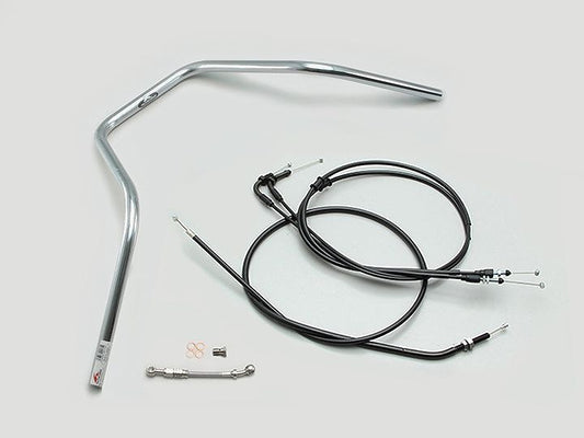 300エイプハンガー2型 ハンドルセット クロームメッキ モンキー125 ABS