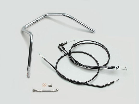 300エイプハンガー3型 ハンドルセット クロームメッキ モンキー125 ABS