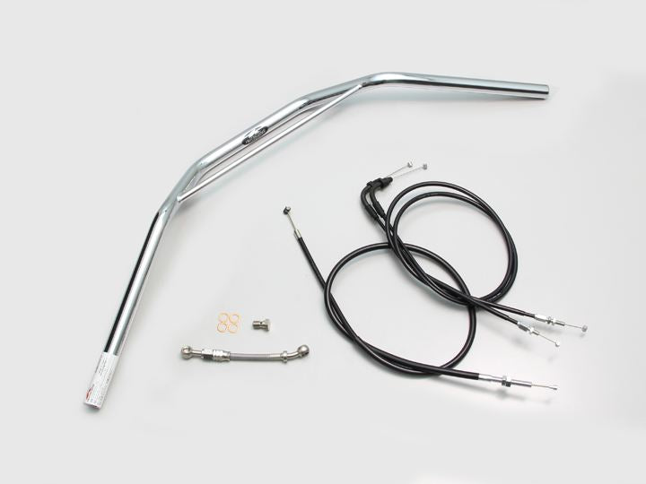 トラッカーHIGH ブリッジ付 ハンドルセット クロームメッキ GROM グロム