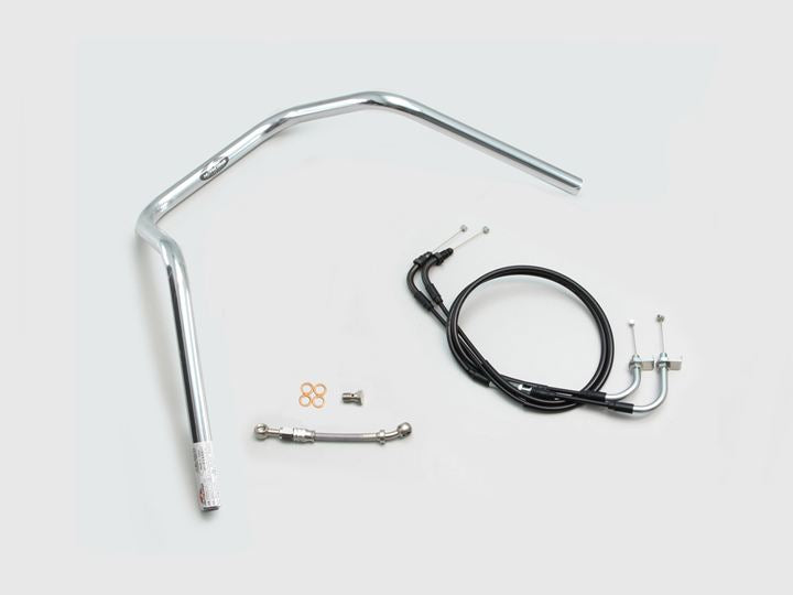 200アップ3型プルバック ハンドルセット クロームメッキ ダックス125