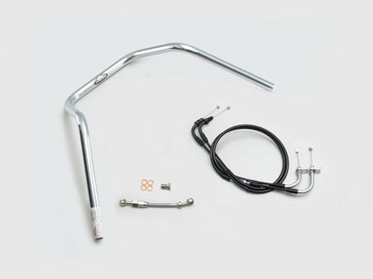 200アップ3型プルバック ハンドルセット クロームメッキ ダックス125