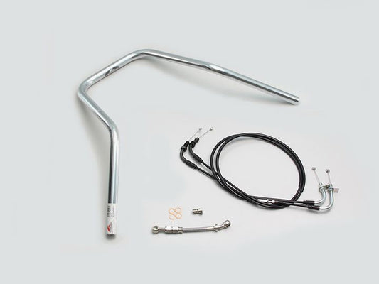 スーパーナロー ハンドルセット クロームメッキ ダックス125